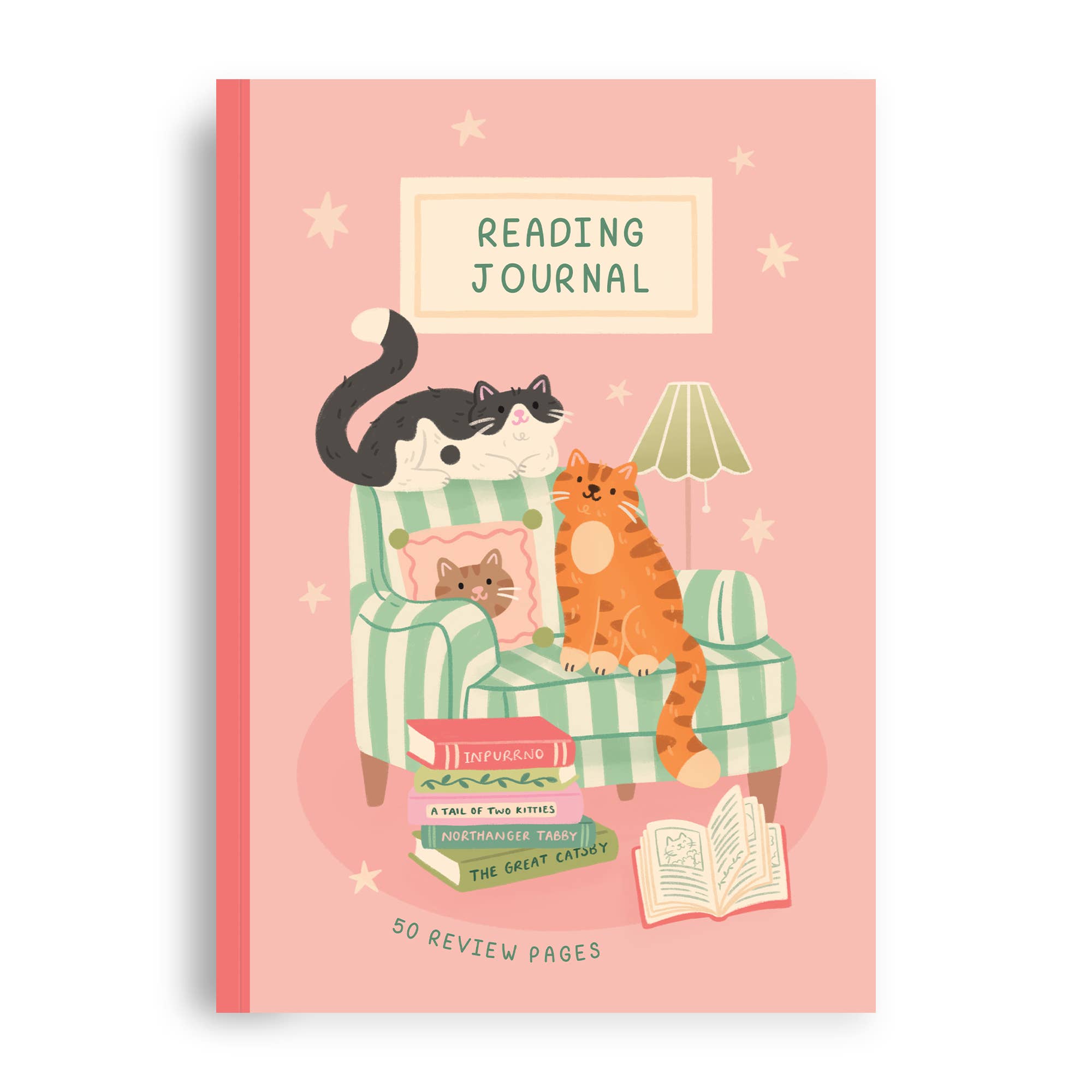 Reading Journal Cats – 50 Page Book Review Notebook