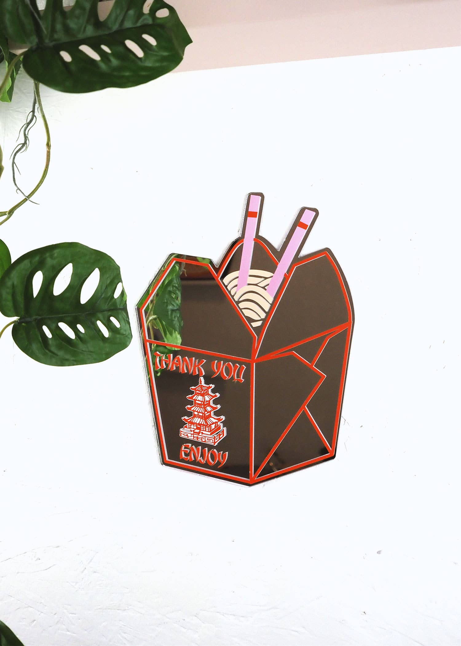 Chinese Noodle Takeaway Box Mirror