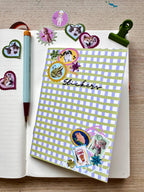 A6 Gingham Sticker Keeper Book