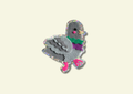 Pigeon Glitter Vinyl Sticker