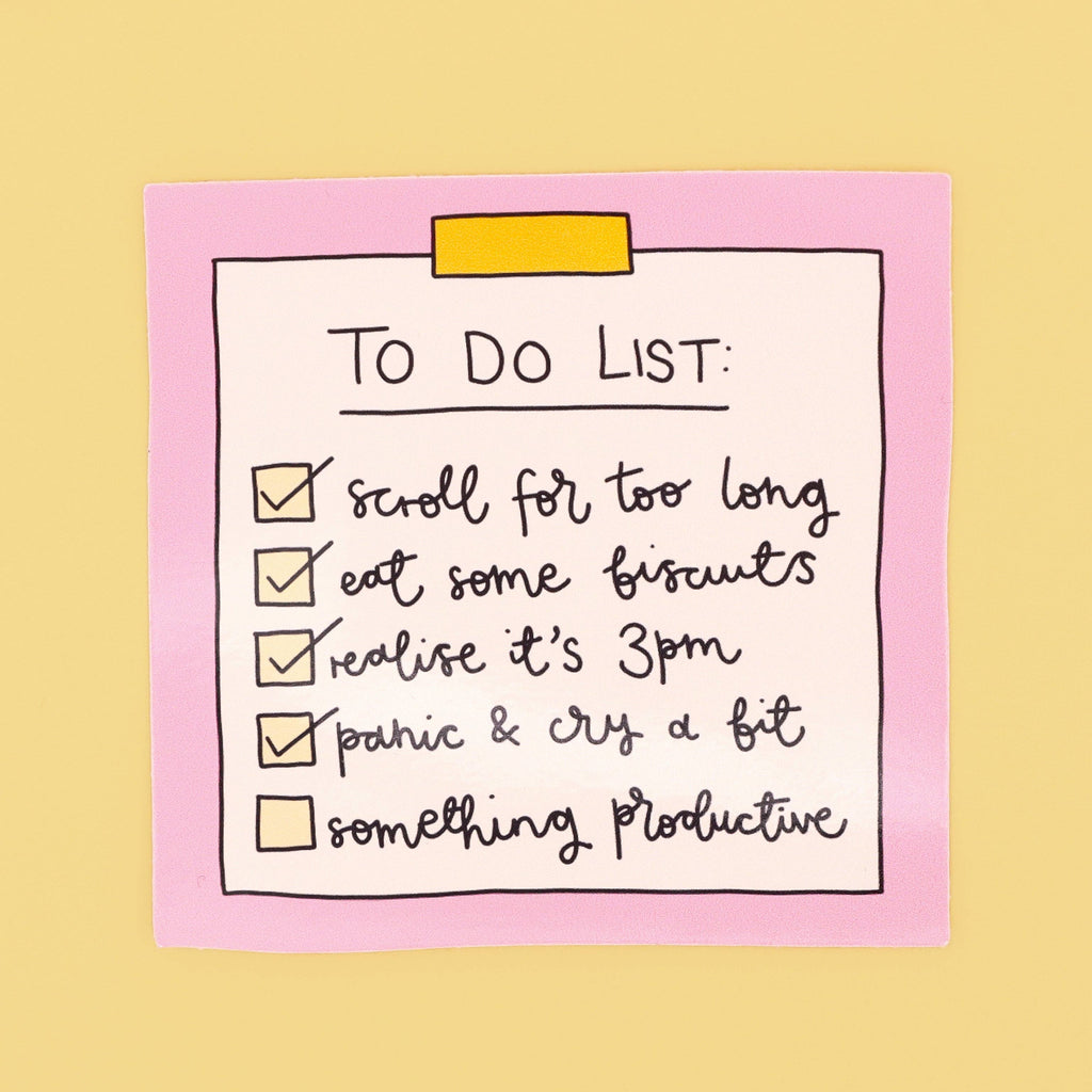 Vinyl sticker - to do list