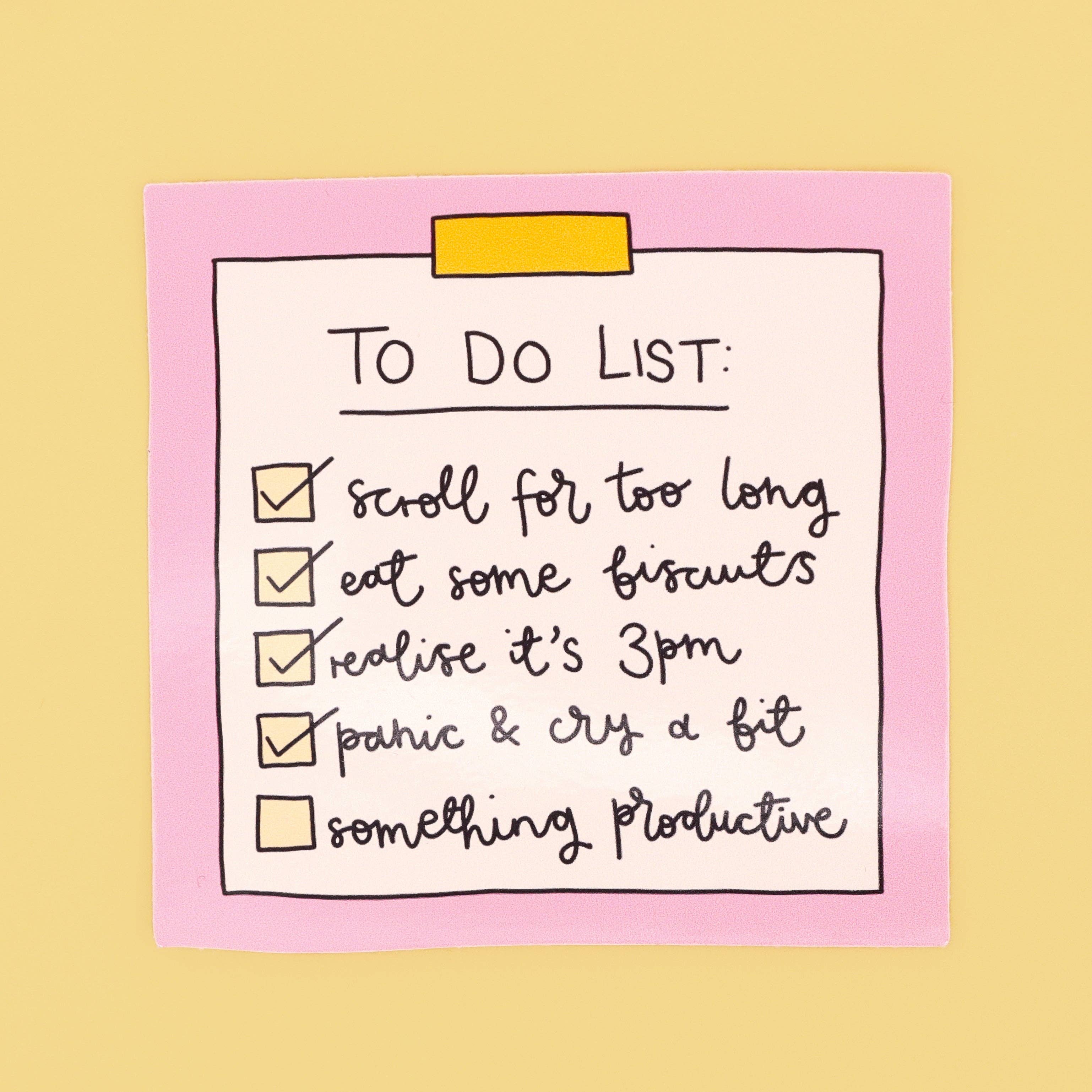 Vinyl sticker - to do list