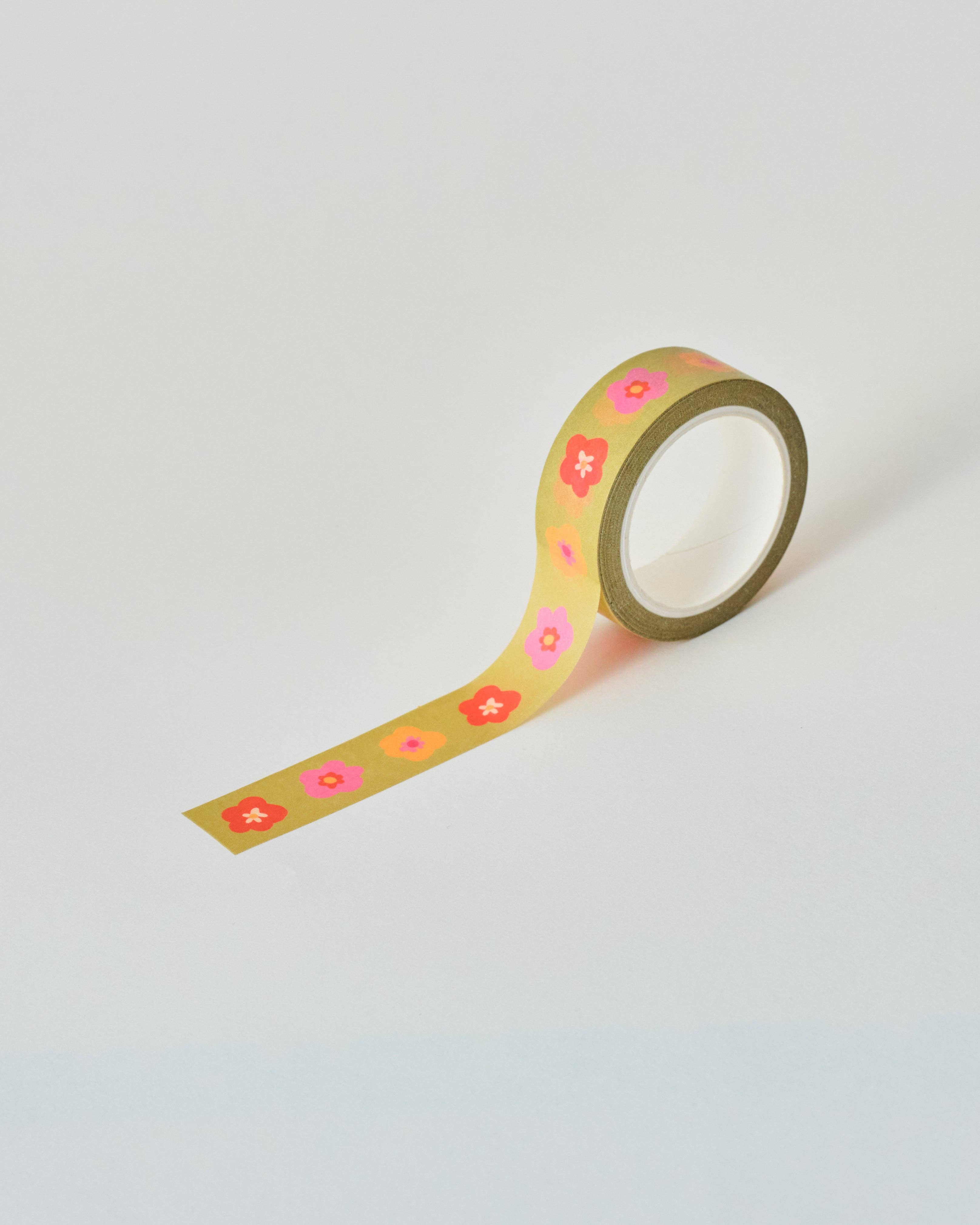 Green Floral Washi Tape