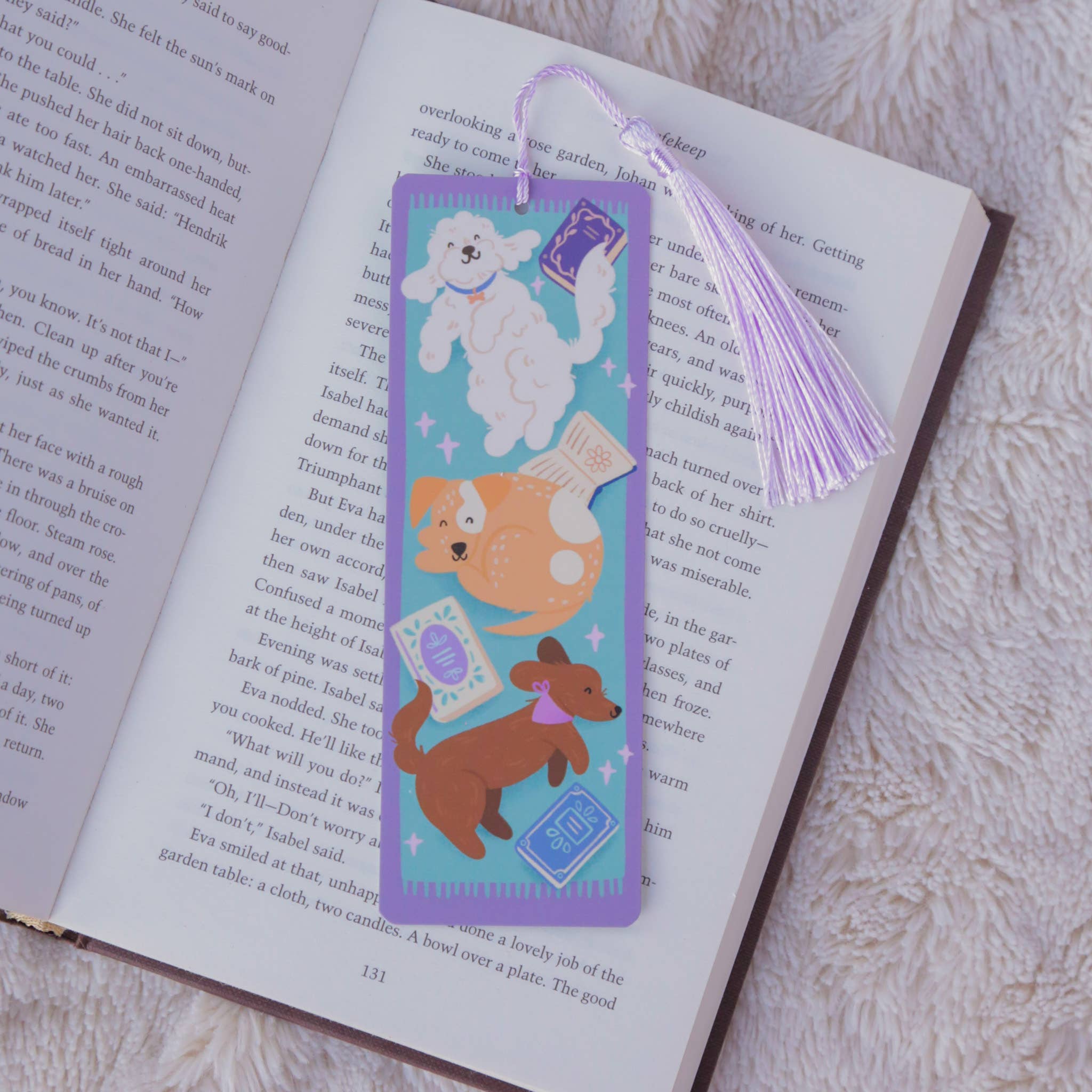 Cosy Dogs Bookmark with Tassel