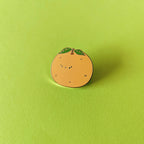 Orange Kawaii Enamel Pin