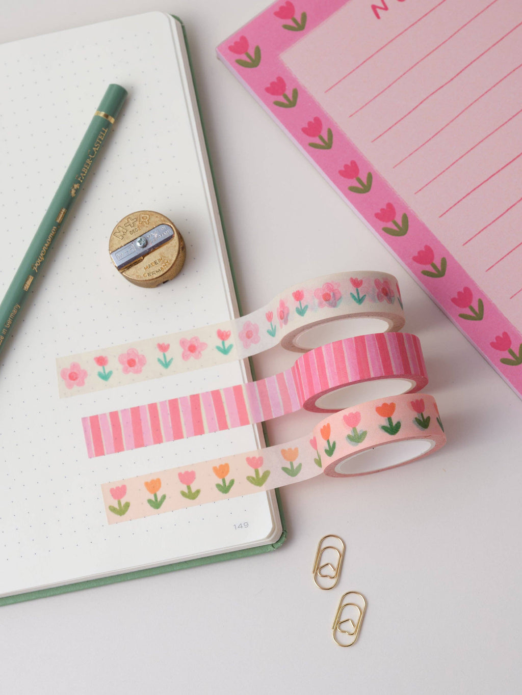 Pink and Red Stripes Washi Tape