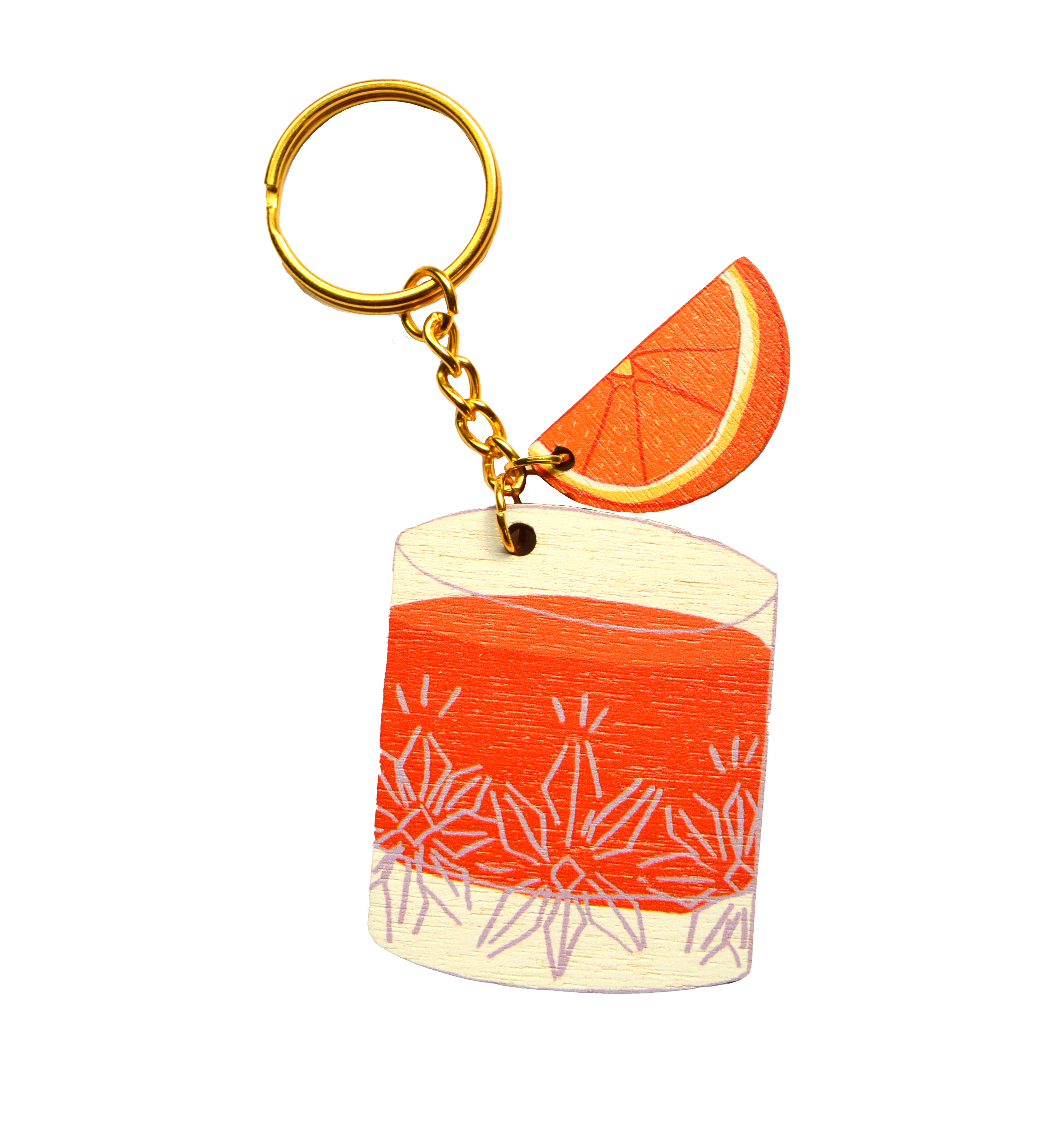 Negroni charm keychain