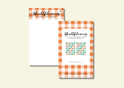 Alphabet Washi Sticker Sheet