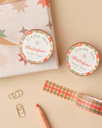 Green and Red Check Washi Tape