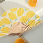 Citrus Yellow Hand Fan