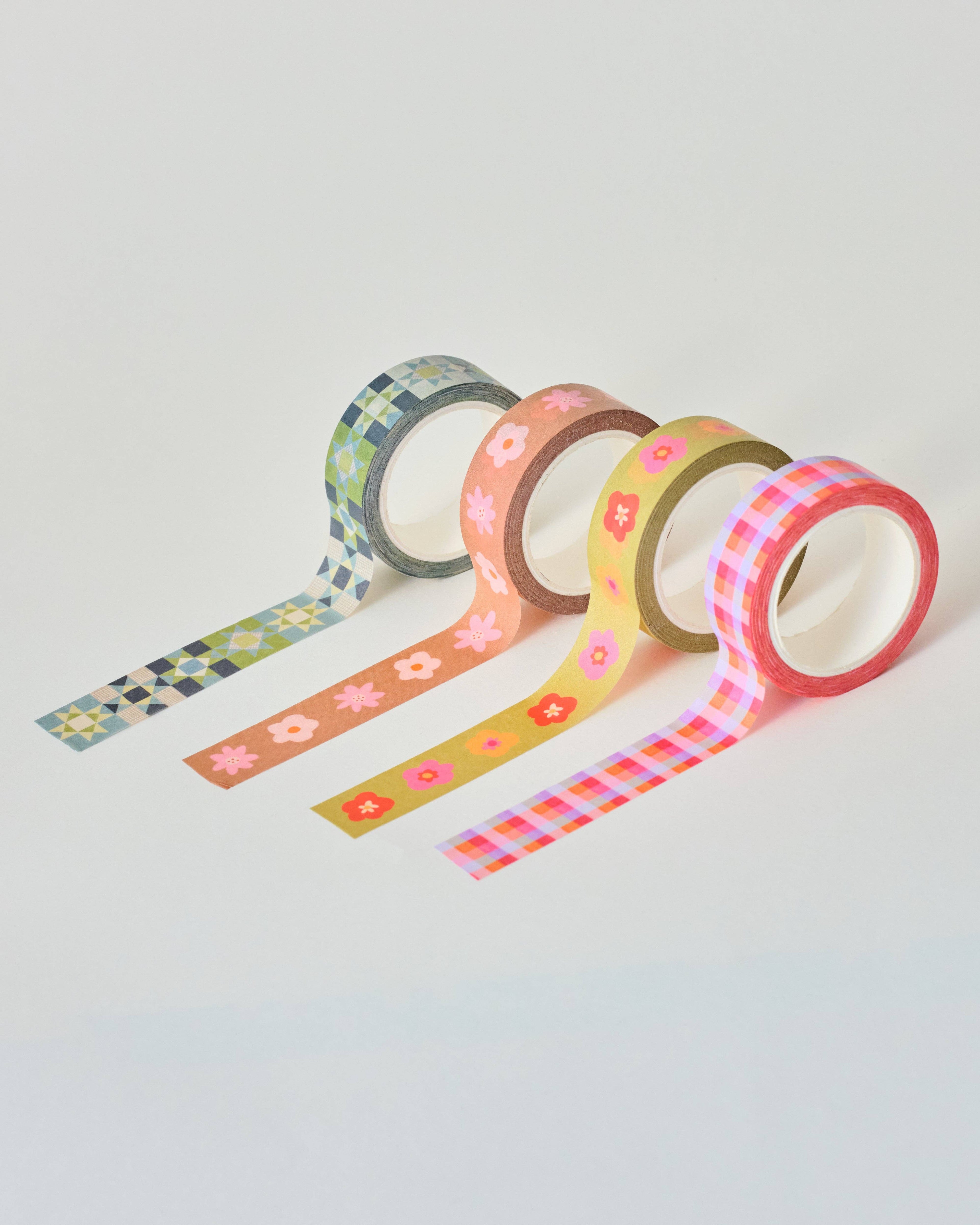 Green Floral Washi Tape