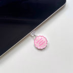 Kindle Charm - Just One More Chapter Scalloped Circle Pink