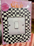Black & White Small Checkerboard Light Switch Cover