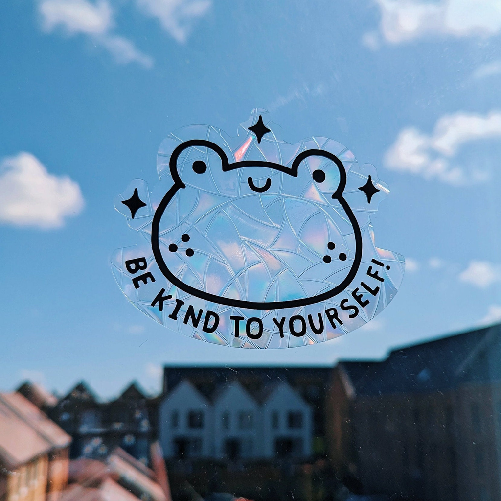 Be Kind To Yourself! Frog Suncatcher