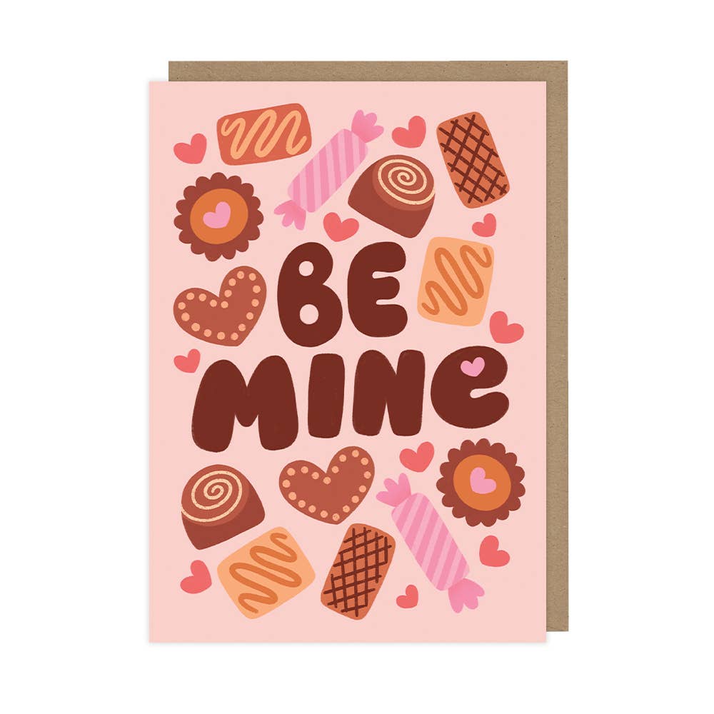 Chocolate Box Valentine's Day Card "Be Mine", Unique Card