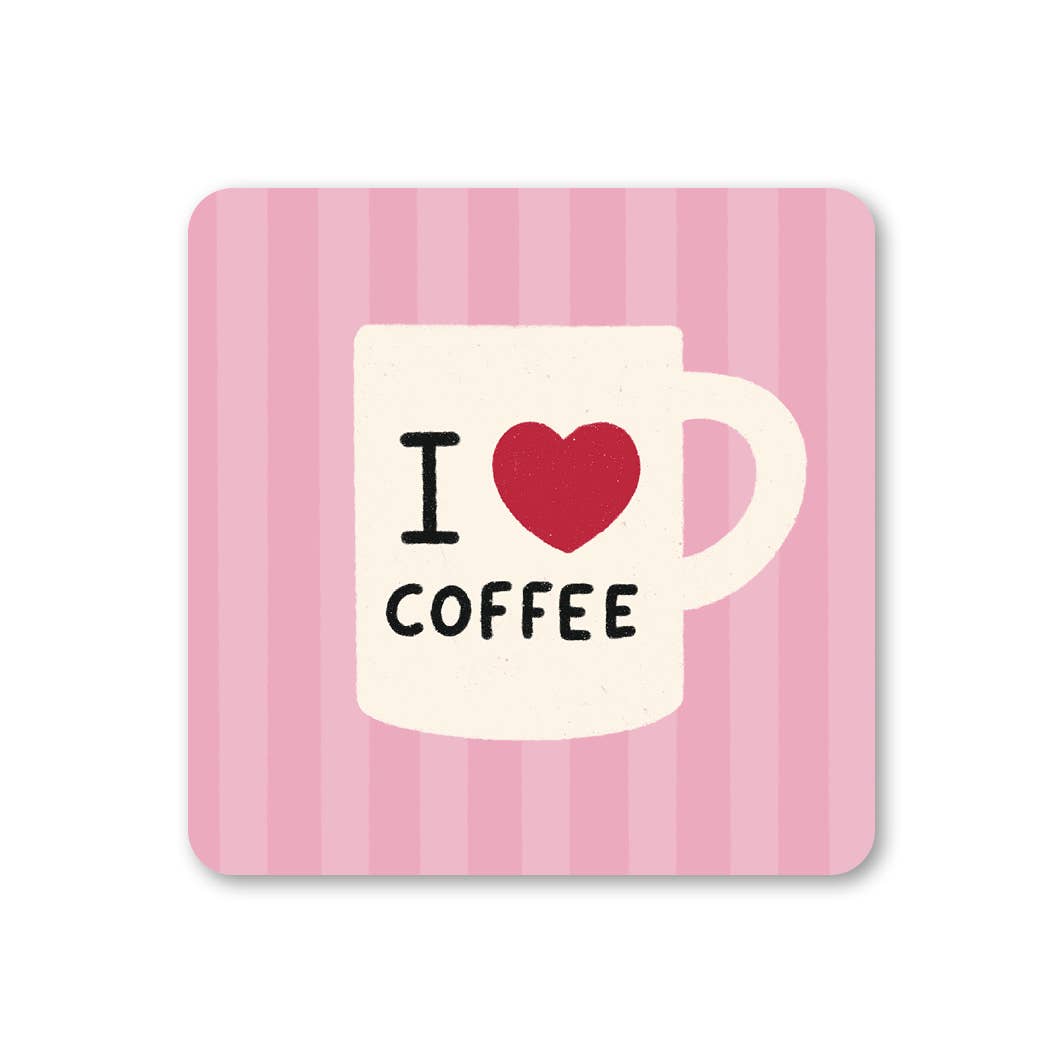 I Heart Coffee Coaster