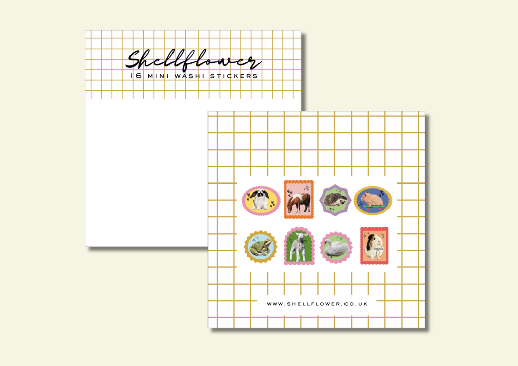 Animal Washi Flake Stickers