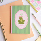 A5 Notebook, Frog Themed – Journal with 80 Lined Pages