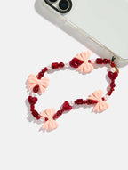 Burgundy Bows Beaded Strap