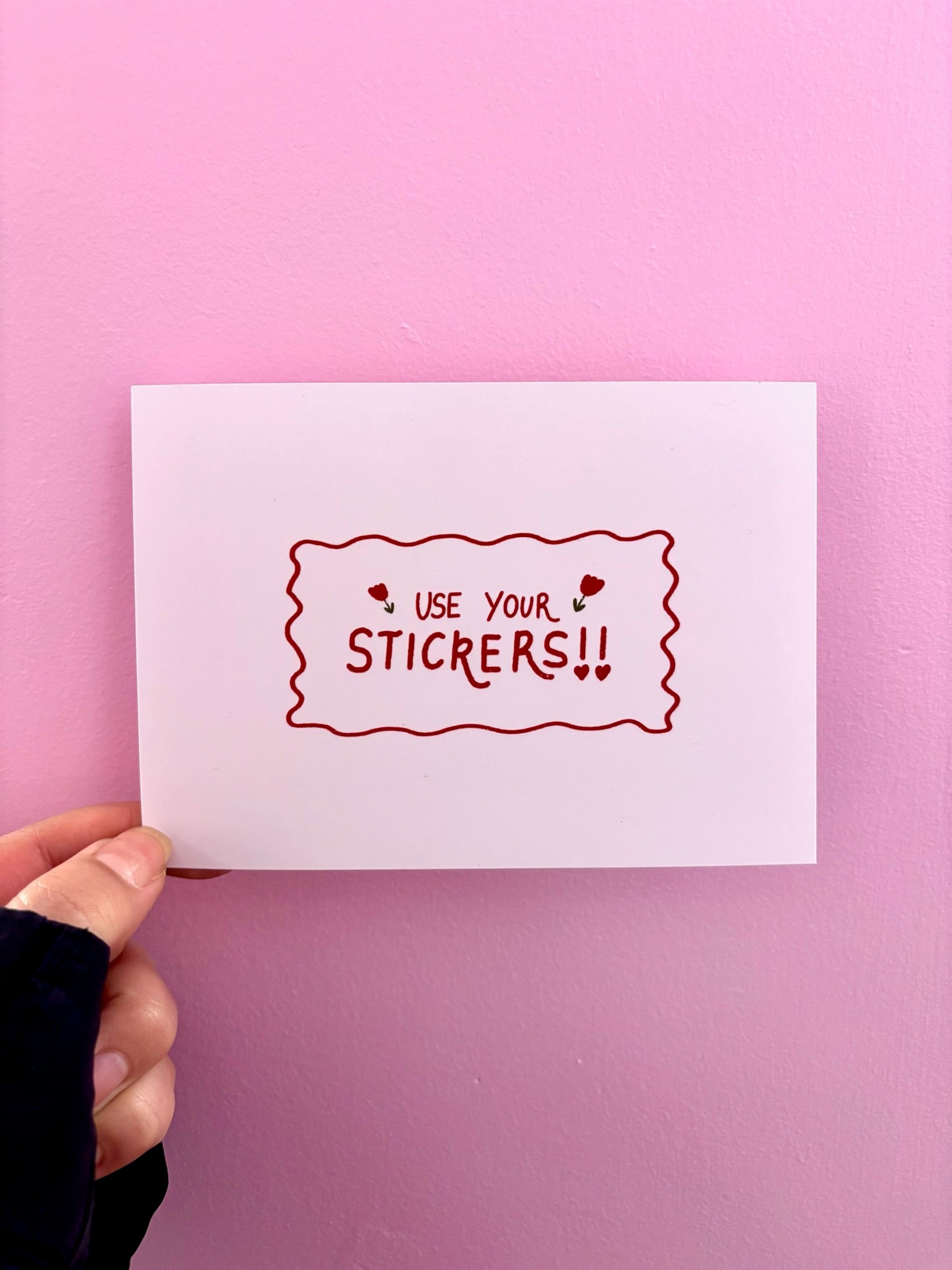 Use Your Stickers Postcard
