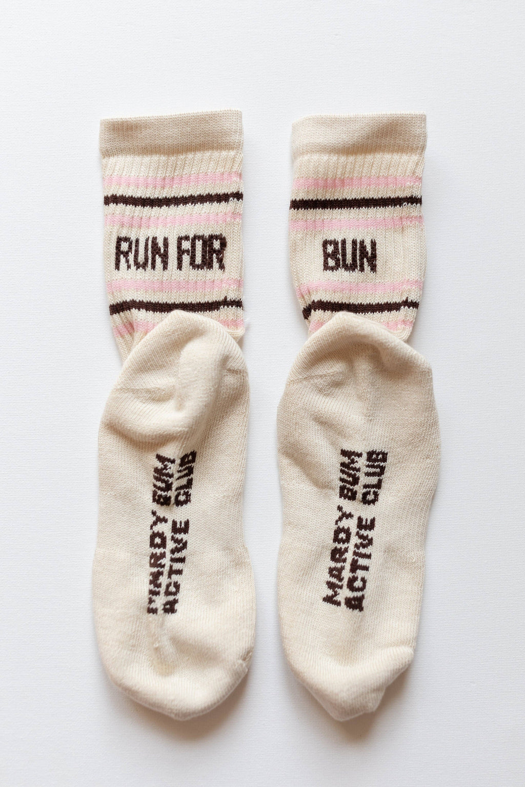 "Will Run For a Cini Bun" MBAC sports socks