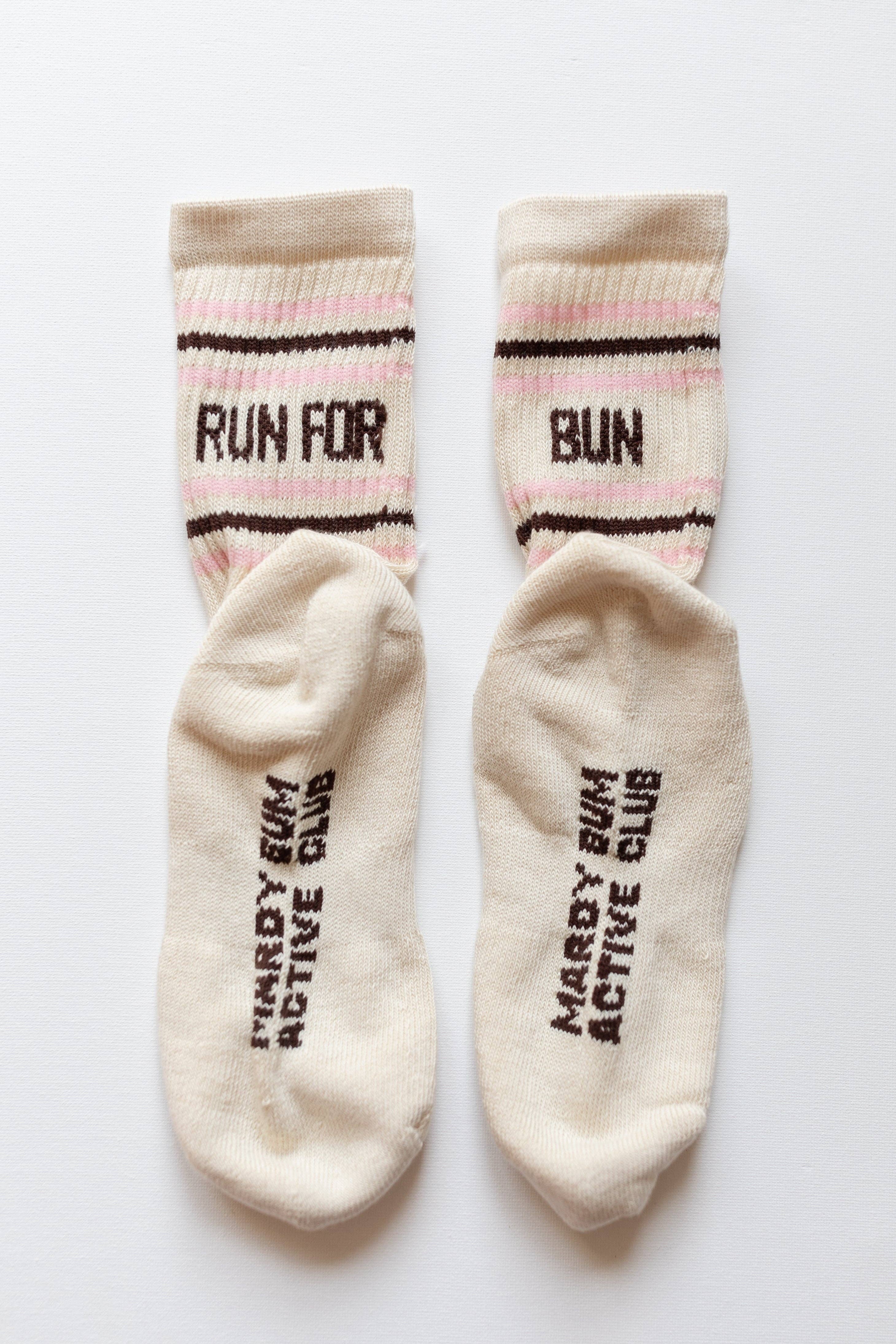 "Will Run For a Cini Bun" MBAC sports socks