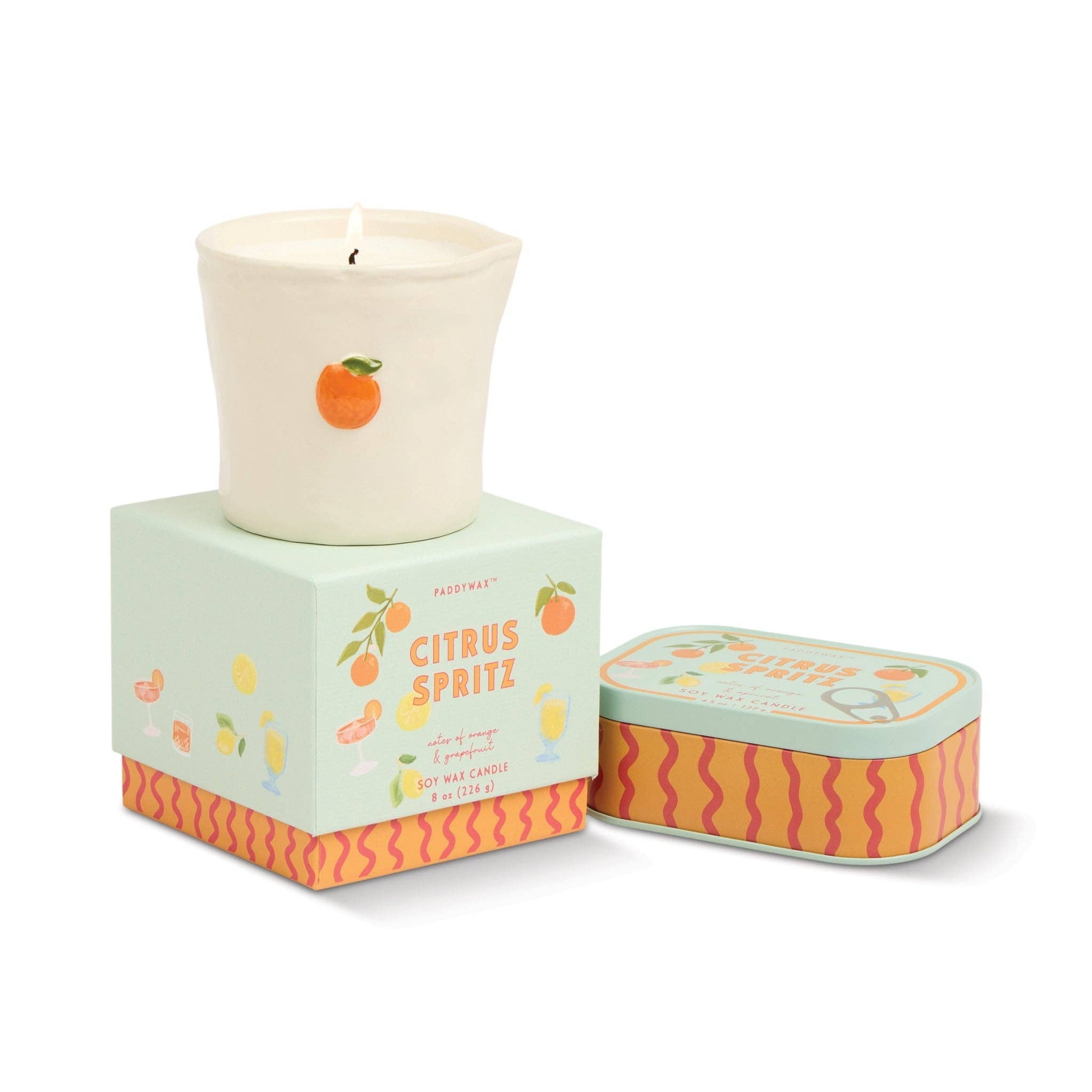 Bistro Orange Tin Candle - Orange Citrus Spritz