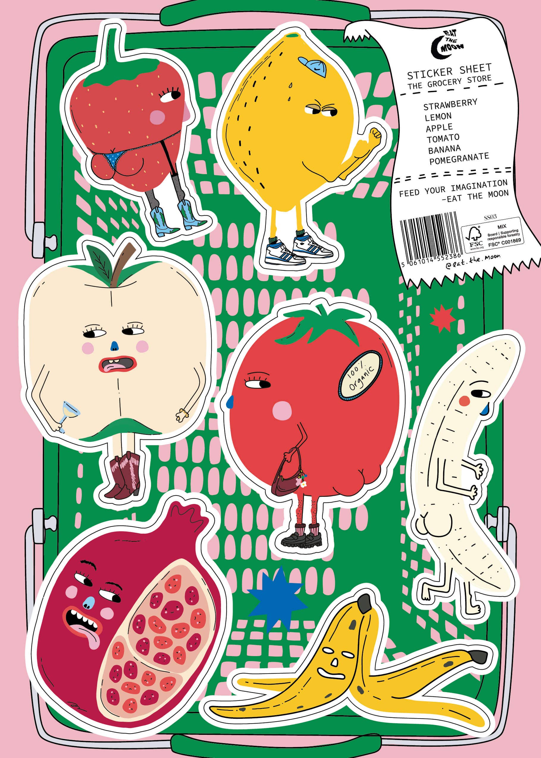 A5 sticker sheet - THE GROCERY STORE