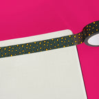 Emerald Green Leopard Print Gold Foil Washi Tape