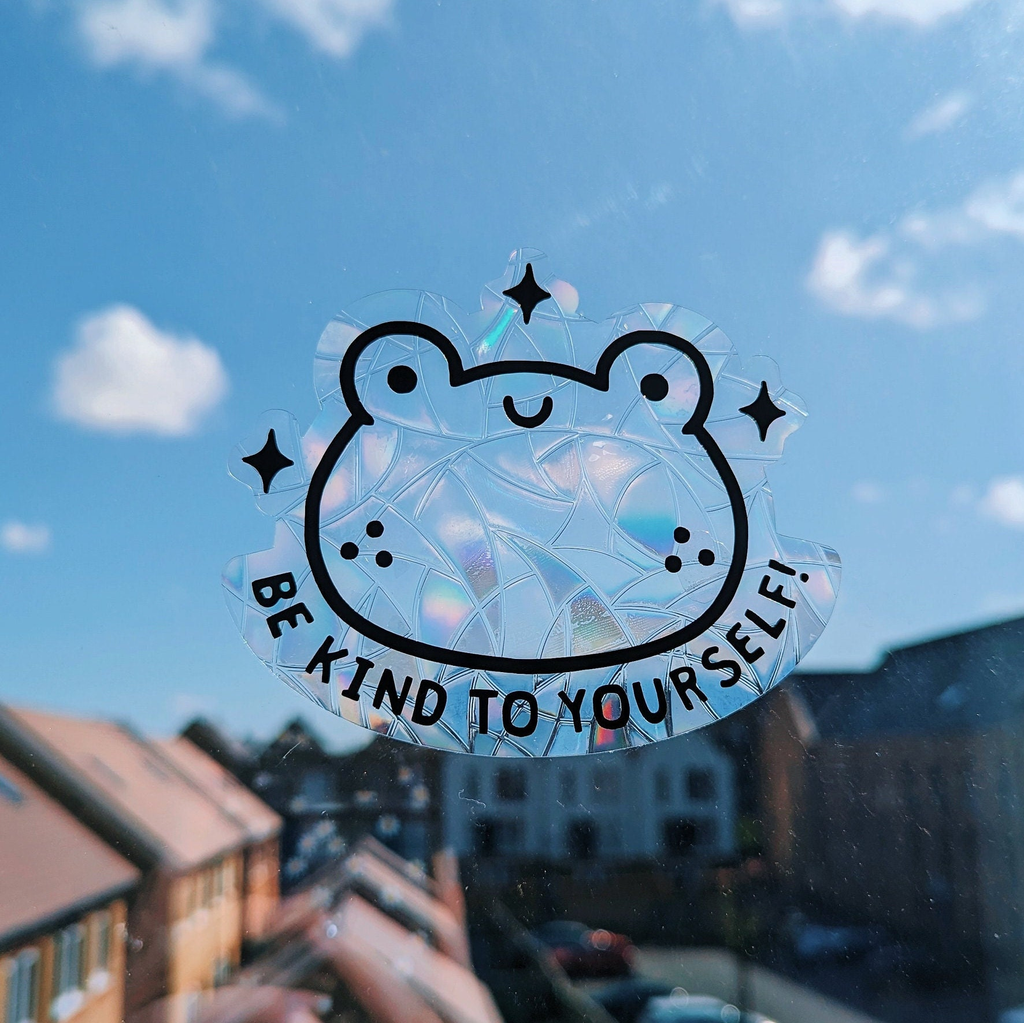 Be Kind To Yourself! Frog Suncatcher