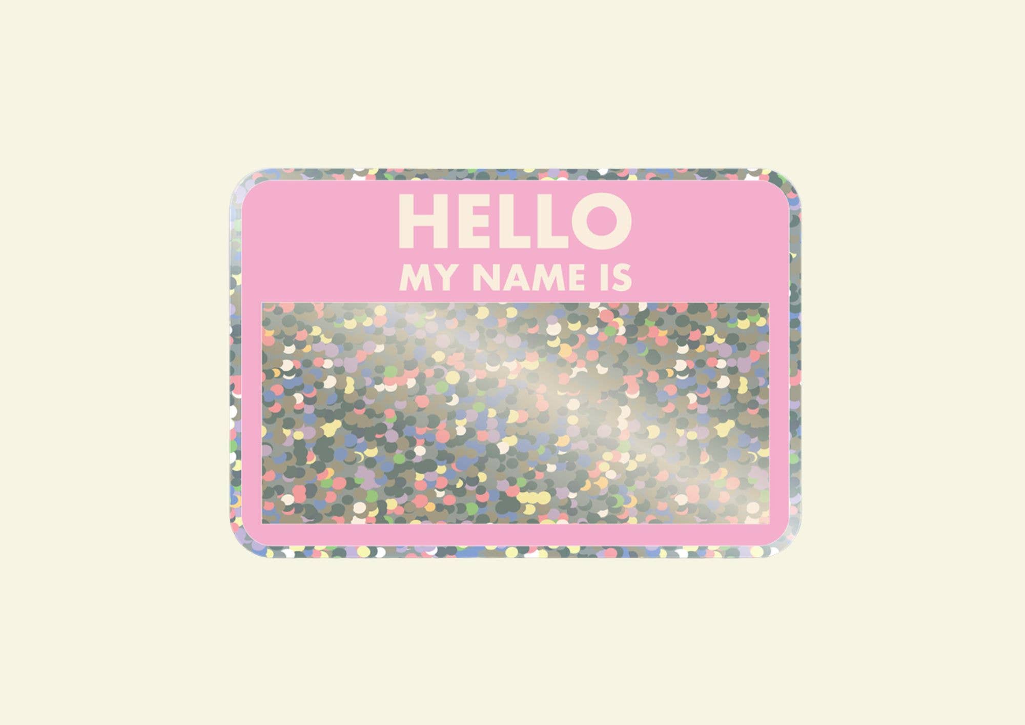 Hello Glitter Vinyl Sticker