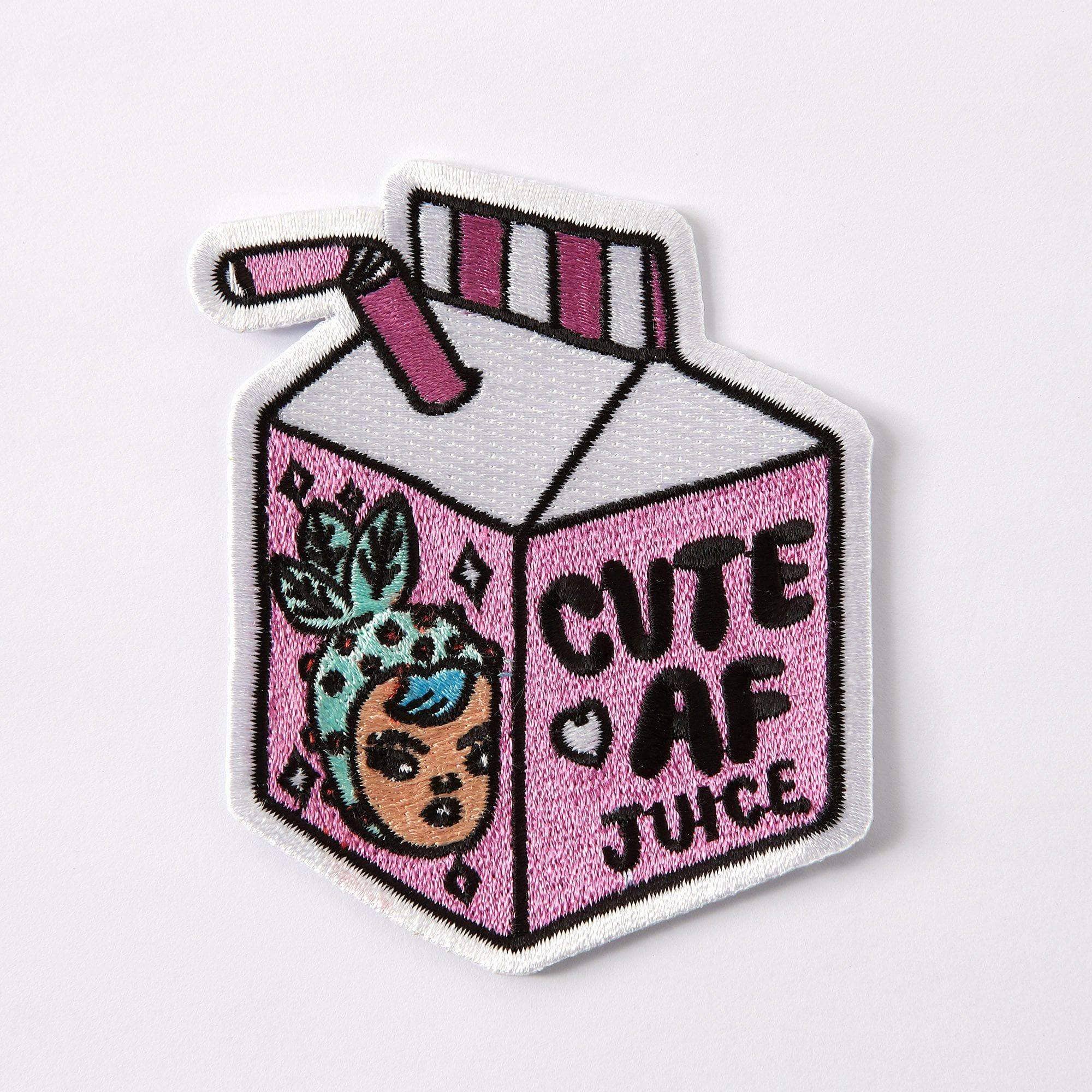 Cute AF Juice Embroidered Iron On Patch
