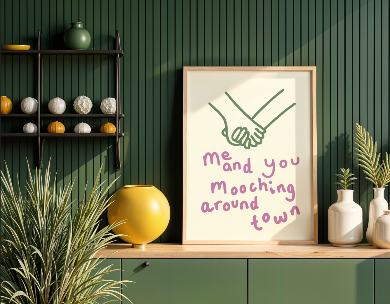 Me and You Mooching Around Town Art Print