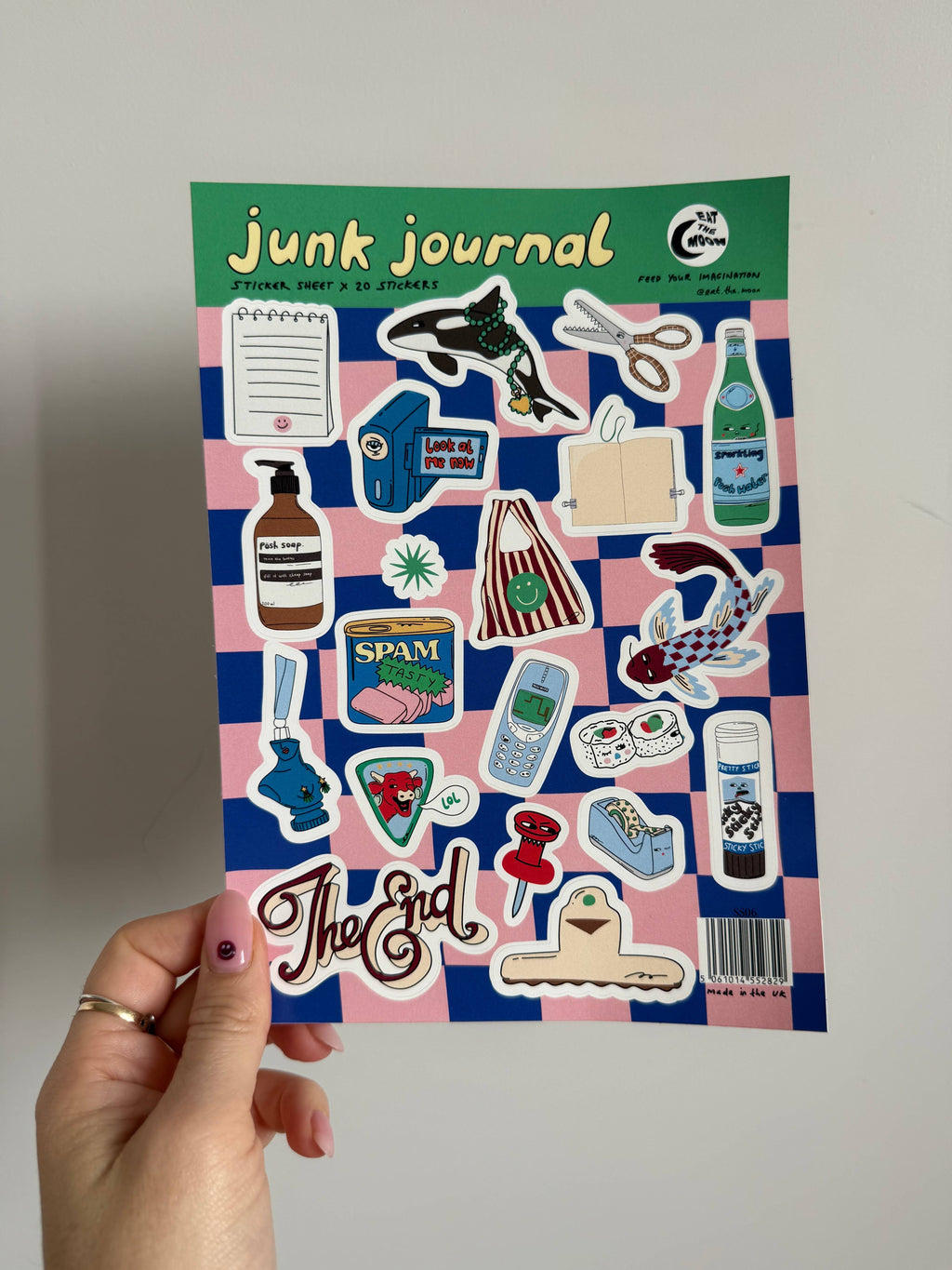 A5 sticker sheet; junk journal design, notebooks