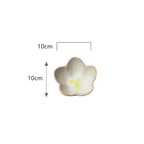 Flower Small Ceramic Dessert Snack Sauce Plate