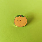 Orange Kawaii Enamel Pin