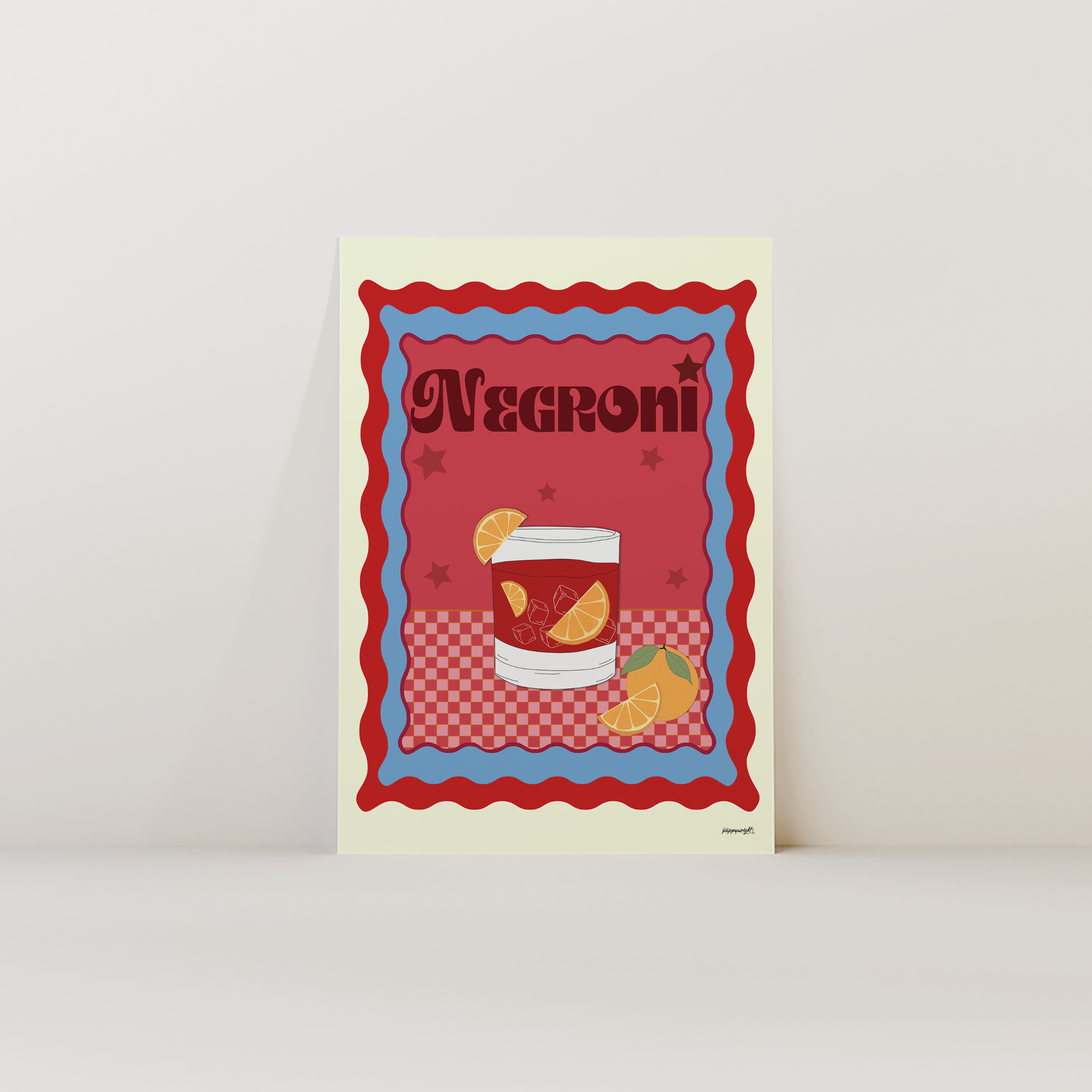 Negroni Cocktail Print