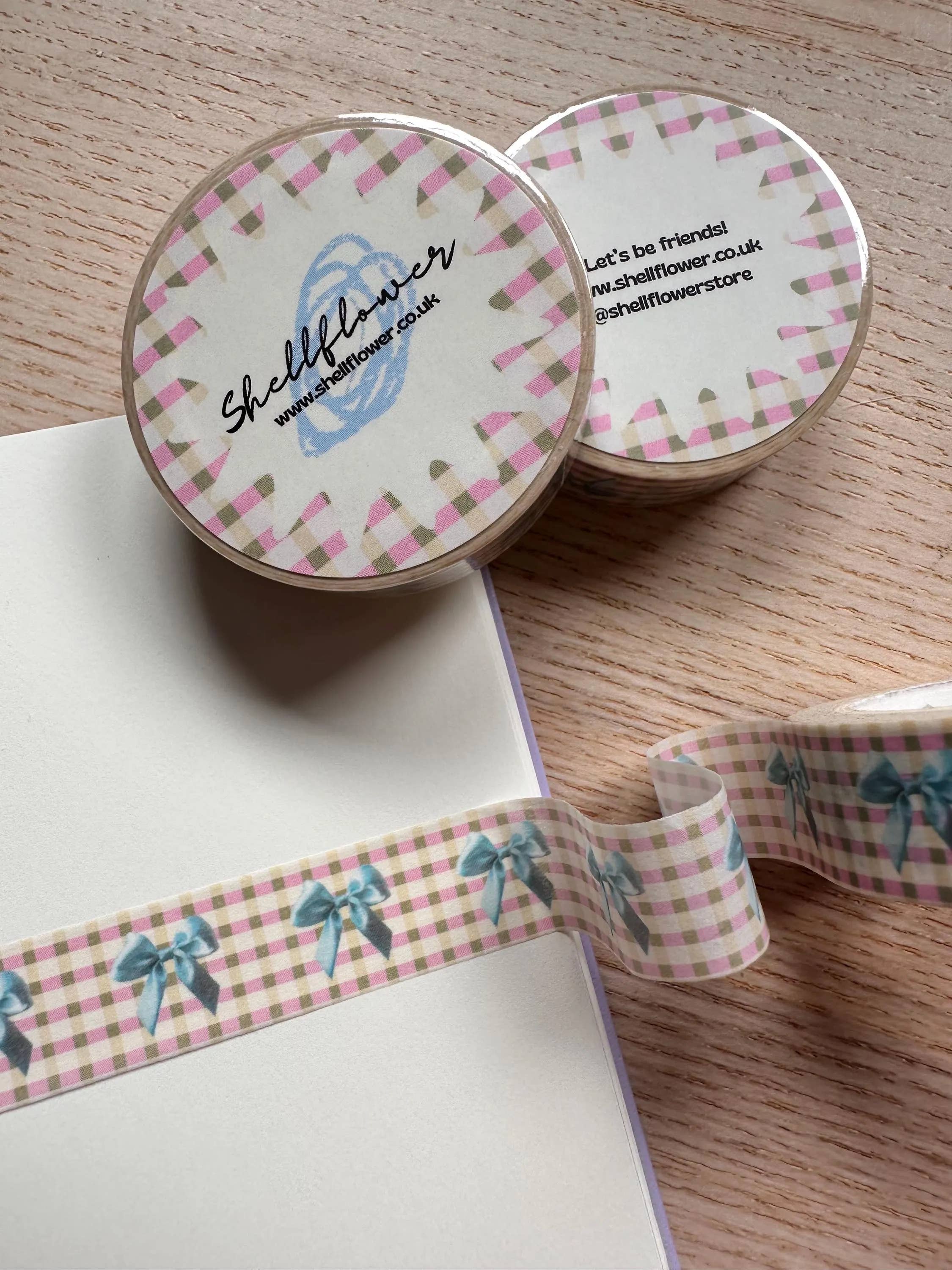 Gingham Bows Washi Tape