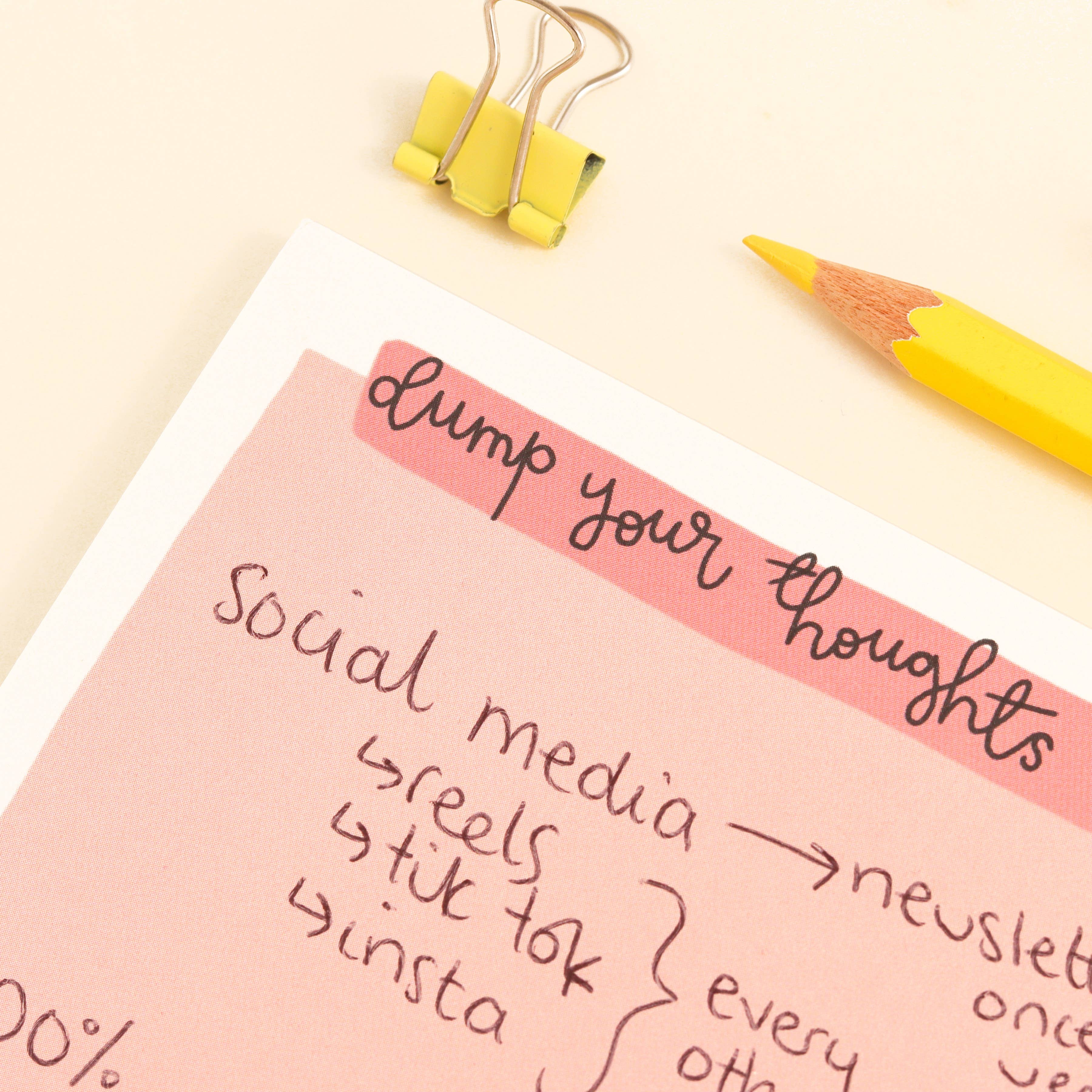 A5 notepad - organise your thoughts