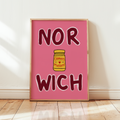 Norwich Art Print Pink