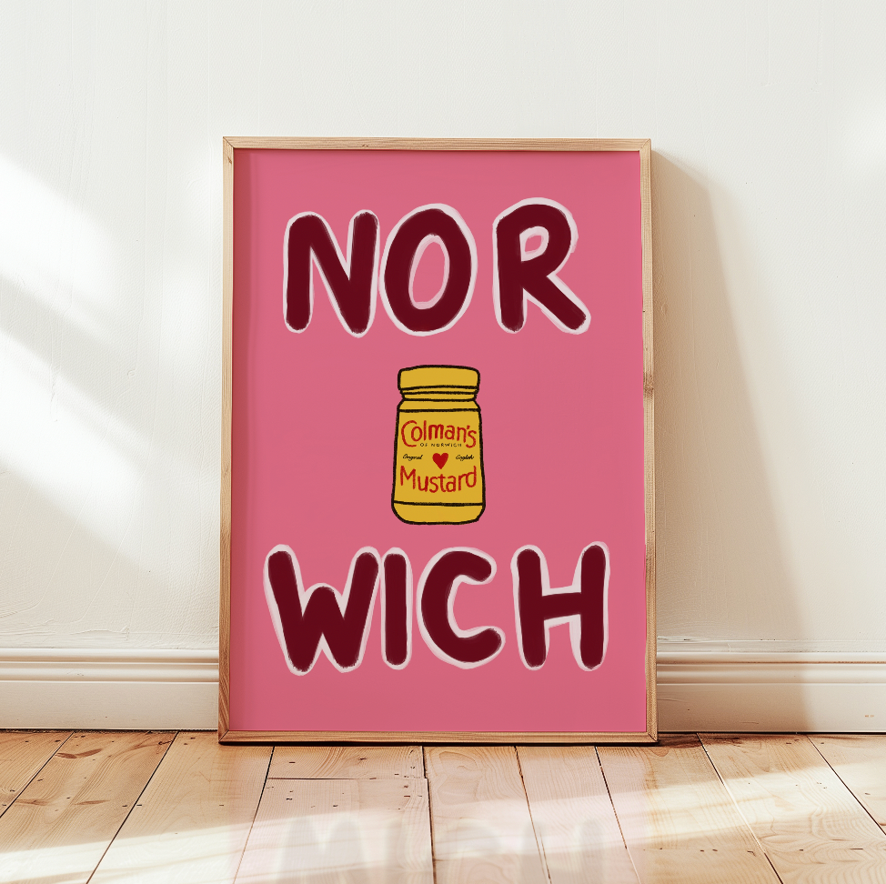 Norwich Art Print Pink