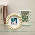 Oval Braid Photo Frame - Cream