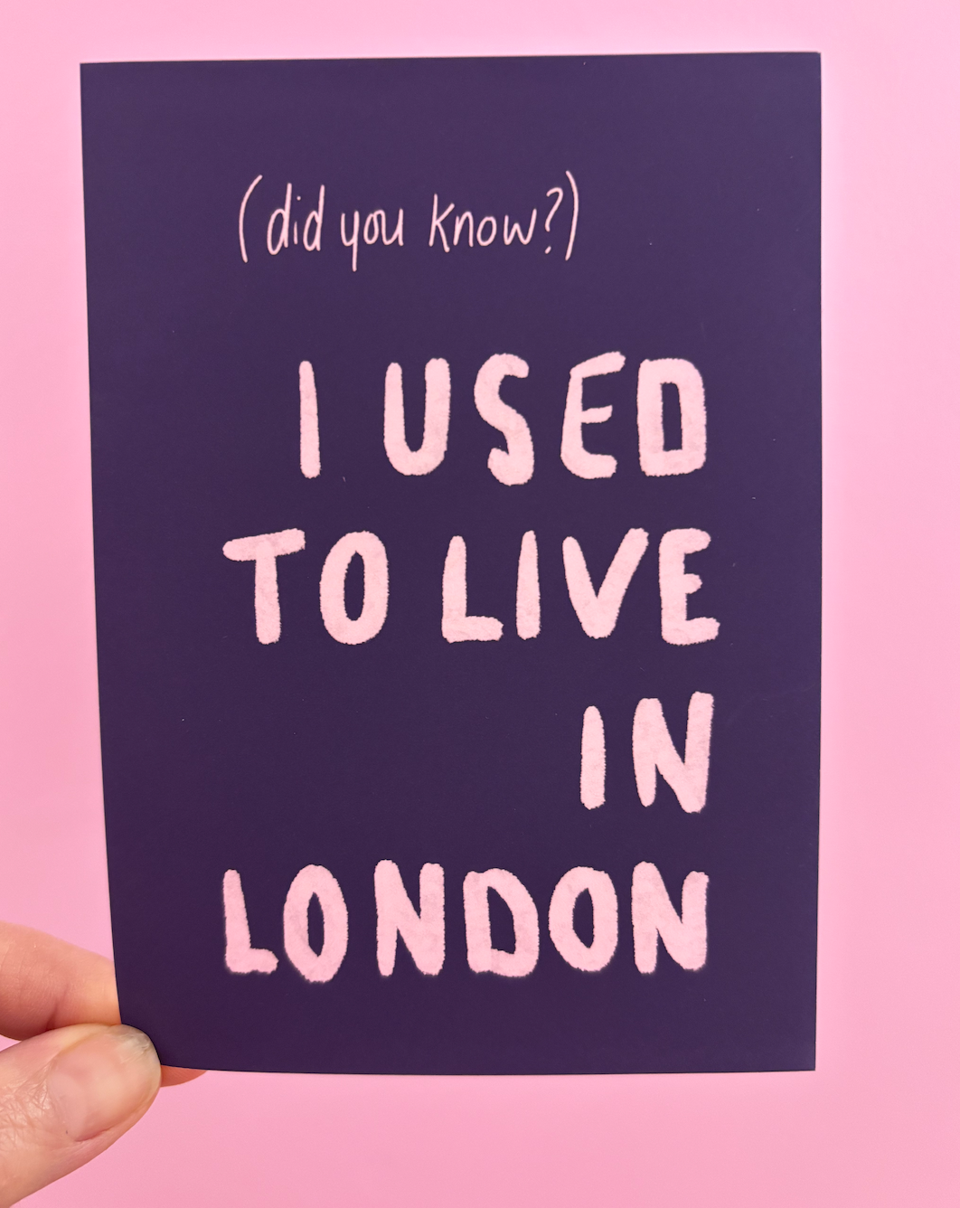 I Used to Live in London Postcard