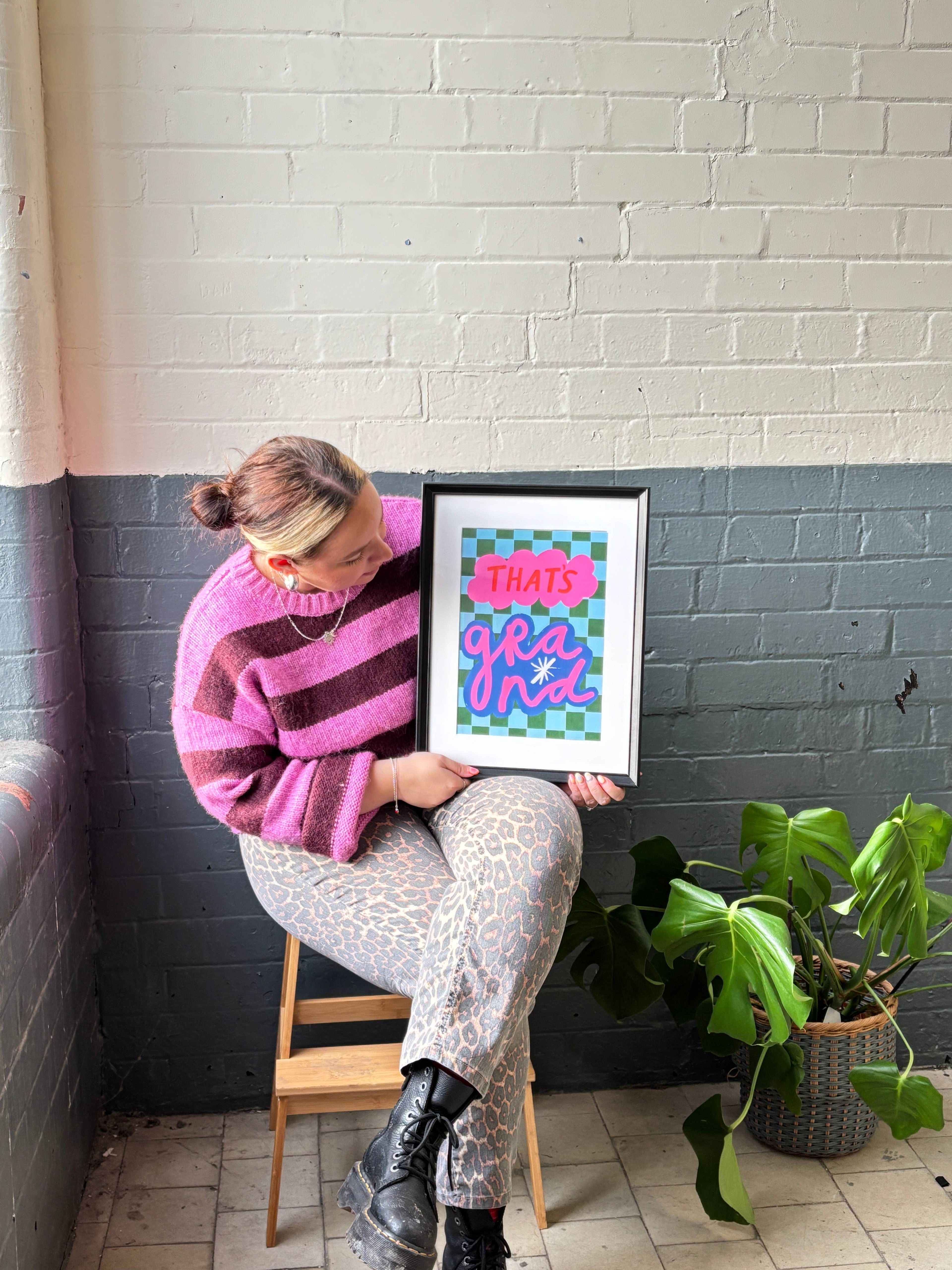 That's grand patterned typographic Art print (A3)