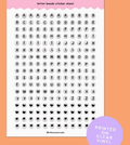 Letter Bead Clear Vinyl Sticker Sheet