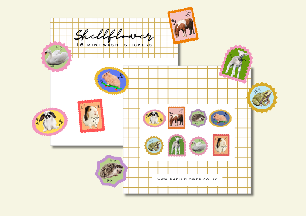 Animal Washi Flake Stickers