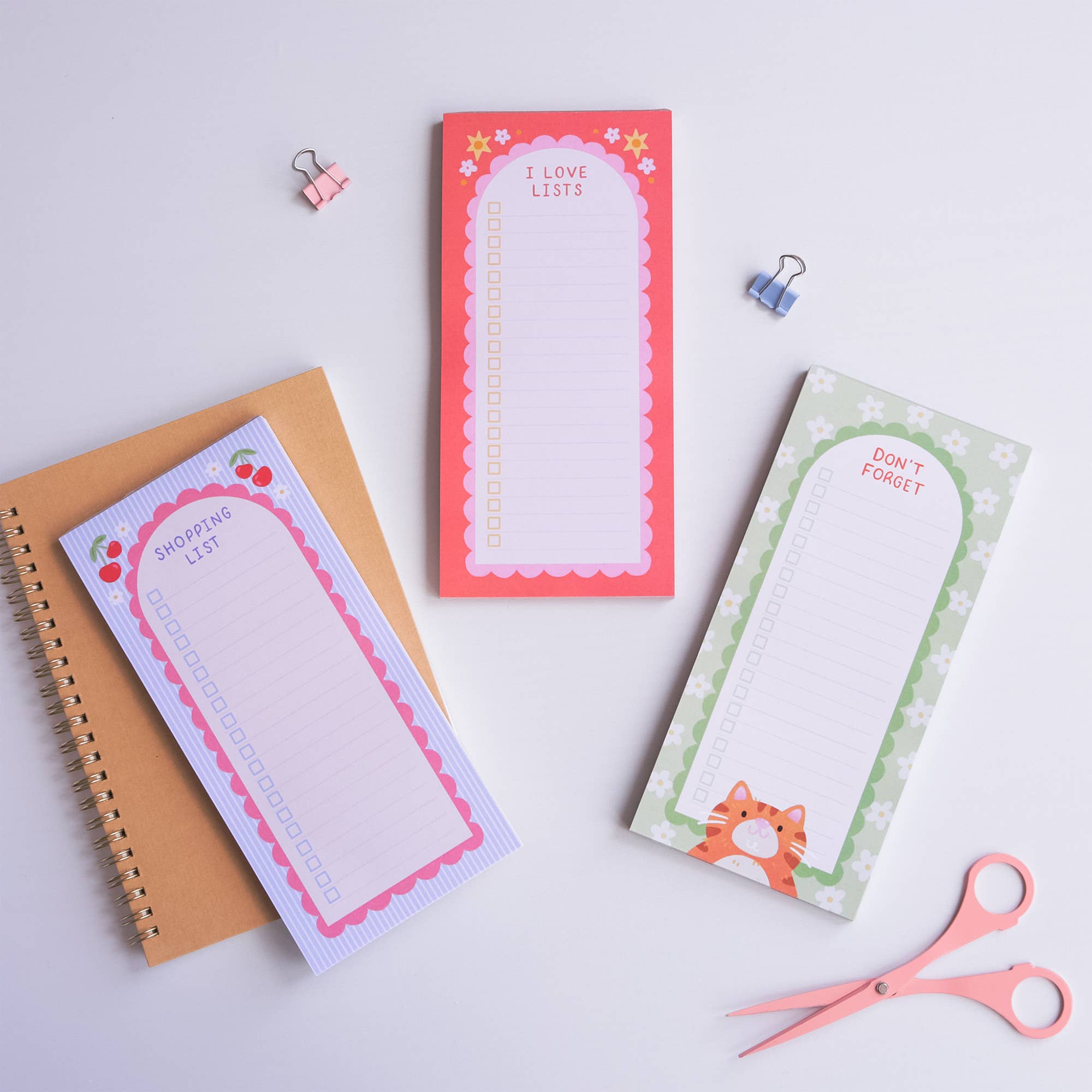 Cute Cherry Shopping List Pad – 50 Pages for Easy Grocery & Task Lists