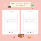 Reading Journal Cats – 50 Page Book Review Notebook