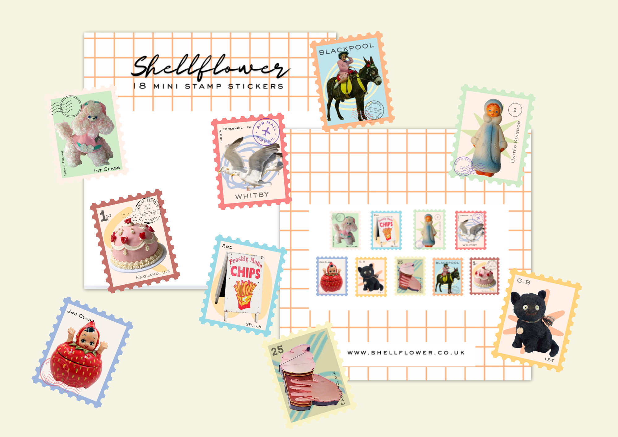 Stamps Washi Flake Stickers