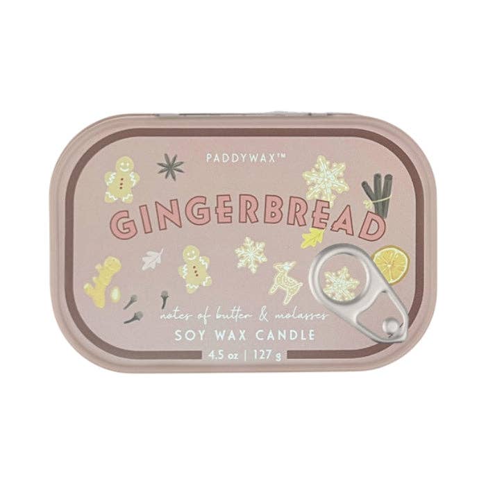 Gingerbread Printed Tin Candle - Gingerbread